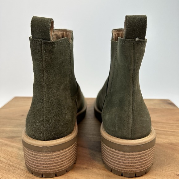 New NWOB Womens Blondo Waterproof Mayes Green Suede Chelsea Ankle Boots Size 9 M - Picture 4 of 8